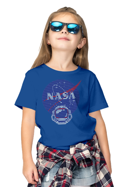 Футболка дитяча з принтом "NASA". Авіація, астронавтика, дослідження, космічний, космонавт, космонавтика, космос, наука, повітроплавання, ракета, сша, технології, шолом. futbolka.stylus.ua