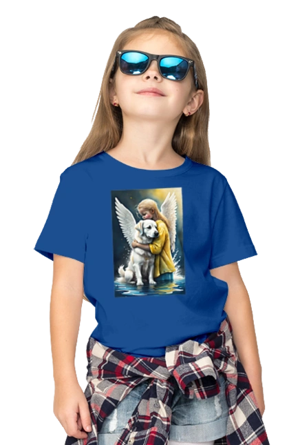 Girl and dog angel [memorial to dead animals]