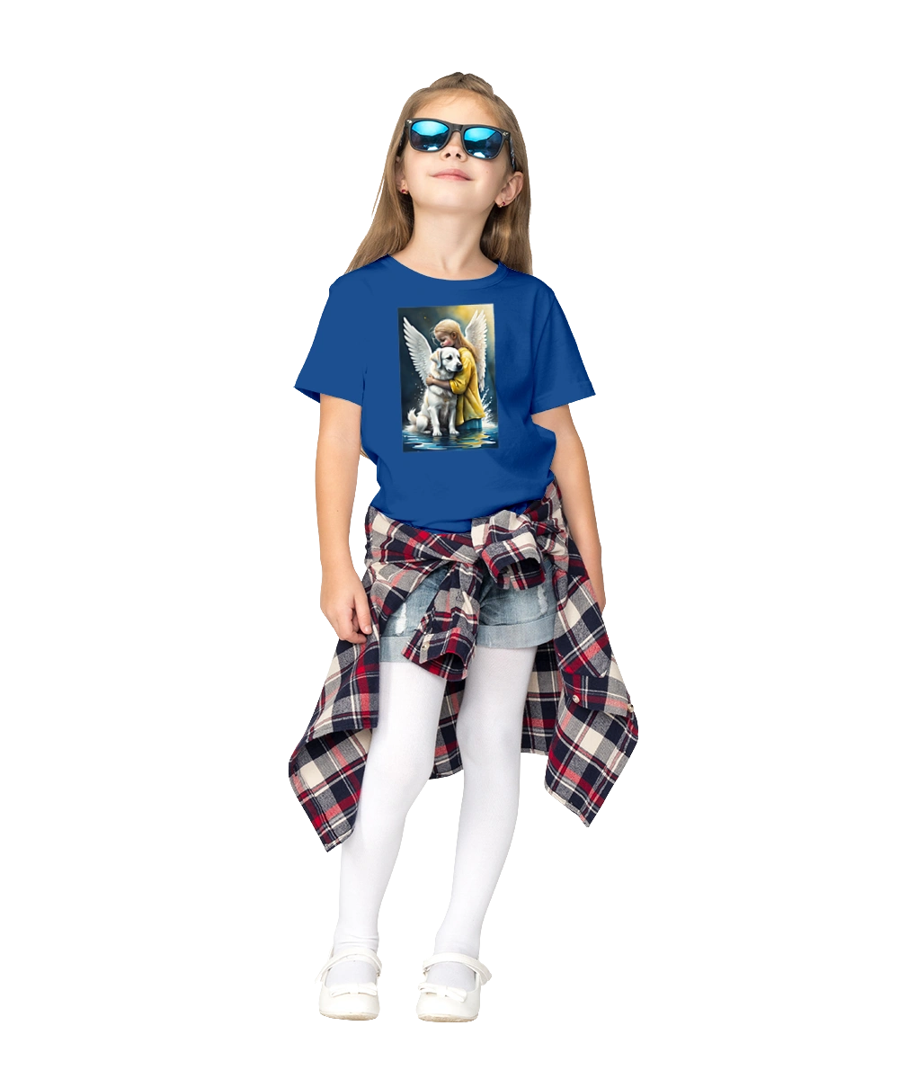 Girl and dog angel [memorial to dead animals]