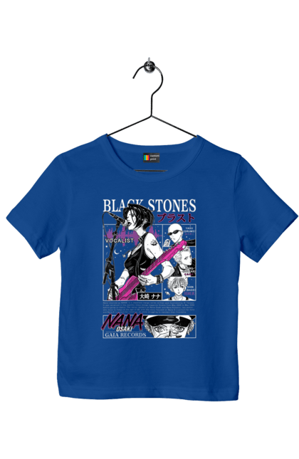 Children's t-shirt with prints Nana Nana Osaki. Anime, black stones, blast, manga, music, musical group, nana, nana osaki, singer. 2070702