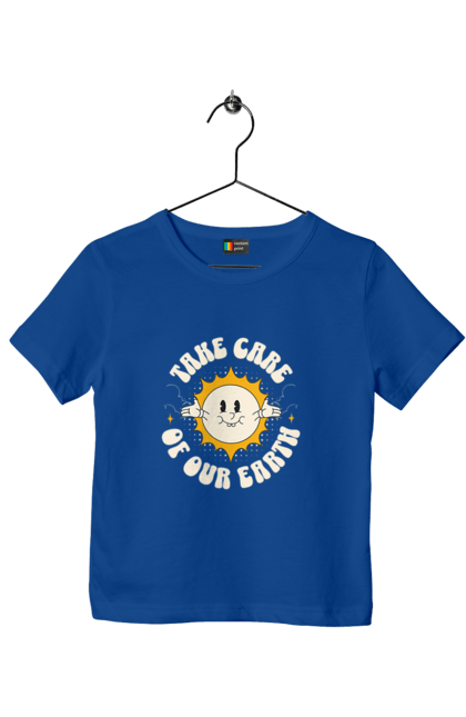 Children's t-shirt with prints Earth. Earth, love nature, protect the earth. 2070702
