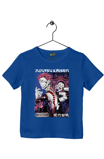 Children's t-shirt with prints Jujutsu Kaisen Sukuna. Anime, dark fantasy, jujutsu kaisen, magic battle, manga, mystic, sukuna. 2070702