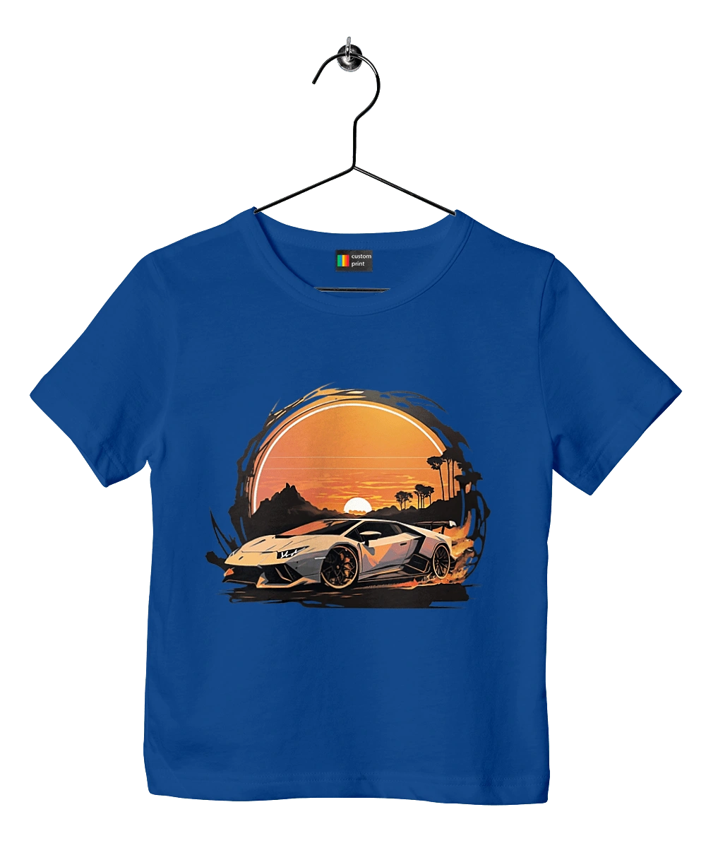 Lamborghini at sunset