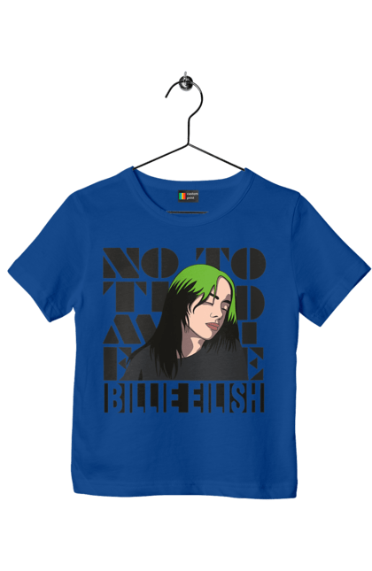 Футболка детская с принтом Билли Айлиш. Билли айлиш, логотип билли айлиш, певица билли айлиш, принт билли айлиш. 2070702