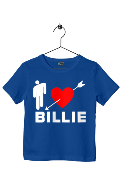Футболка дитяча з принтом "Біллі Айліш". Біллі айліш, логотип біллі айліш, принт біллі айліш, співачка біллі айліш. 2070702
