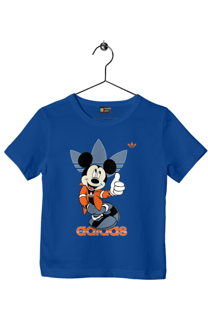 Футболка дитяча з принтом "Adidas Міккі Маус". Adidas, mickey mouse, адідас, дісней, міккі, міккі маус, мультфільм. 2070702