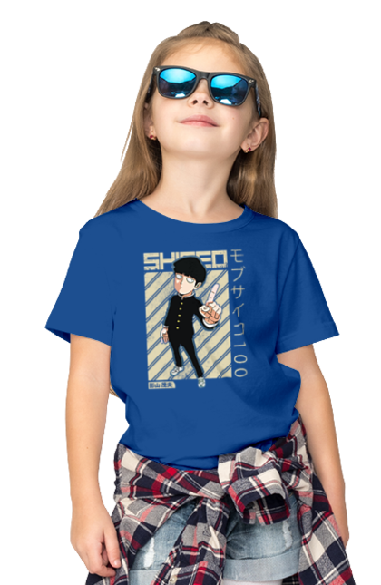 Children's t-shirt with prints Mob Psycho 100. Anime, manga, mob, mob psycho 100, shigeo kageyama. 2070702