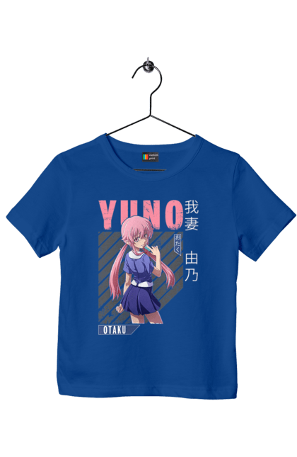 Children's t-shirt with prints Future Diary Yuno Gasai. Anime, future diary, manga, survival game, yandere, yuno gasai. 2070702