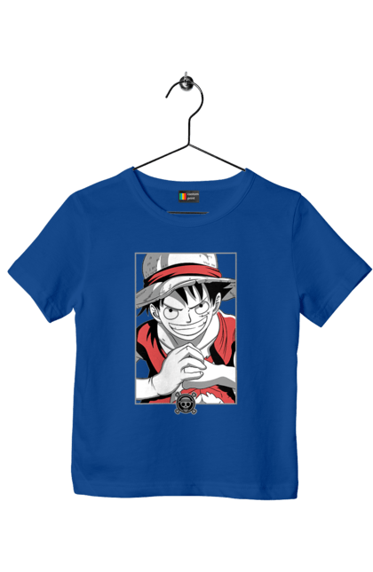 Children's t-shirt with prints One Piece Luffy. Anime, luffy, manga, monkey de luffy, one piece, pirates. 2070702