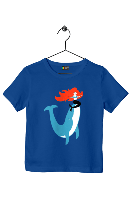 Children's t-shirt with prints Mermaid And Whale. Mermaid, sea, whale. 2070702