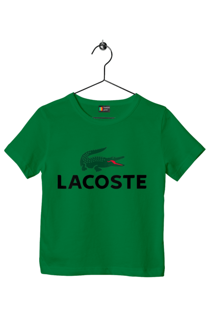 Футболка дитяча з принтом "Лакоста". Lacoste, коста лакоста, крокодил, лакост, лакост лого, лакоста, лакоста оригинал, лакосте. PrintMarket - інтернет-магазин одягу та аксесуарів з принтами плюс конструктор принтів - створи свій унікальний дизайн