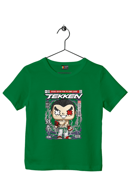 Футболка дитяча з принтом "Tekken". Capcom, nintendo, tekken, боротися, вуличний боєць, гра, японія. Funkotee