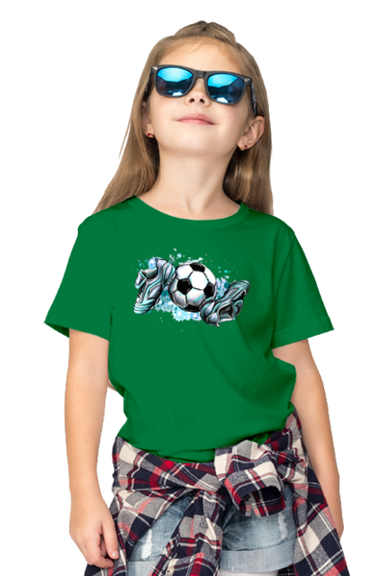 Футболка дитяча з принтом "Футбольний М'яч І Сороконожки". М`яч, сорокножкі, спорт, футбол. aslan