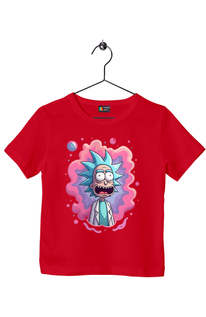 Футболка дитяча з принтом "Рік та Морті". Rick and morty, мультфільм, наукова фантастика, пригоди, рік, рік і морті, трагікомедія, чорний гумор. 2070702