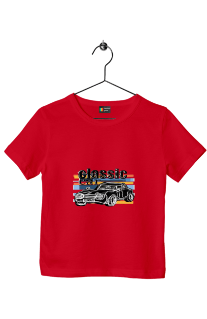 Футболка дитяча з принтом "Принт Класичний Автомобіль". Автомобіль, класичний, ретро авто, старовинний автомобіль. 2070702