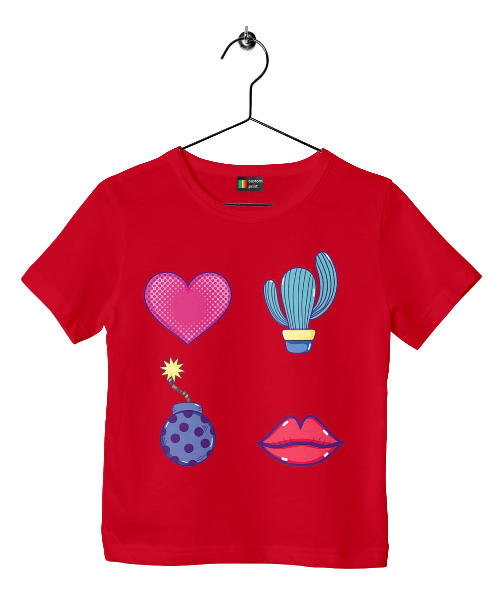 Heart, Cactus, Bomb, Lips