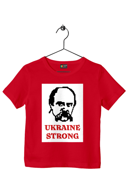 Футболка дитяча з принтом "Тарас Шевченко". Бавовна, бавовнятко, війна, герб, доброго вечора, зсу, прапор україни, русский военный корабль, тарас шевченко, україна. 2070702