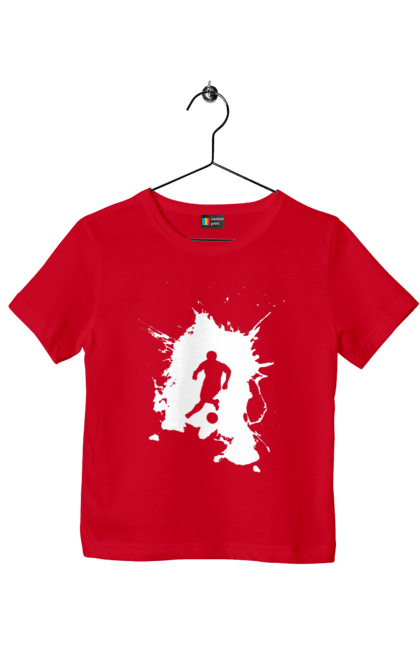 Футболка дитяча з принтом "Футбол у серці". Ворота, гол, збірна, м`яч, перемога, спорт, турнір, україна, футбол, чемпіонат. 2070702