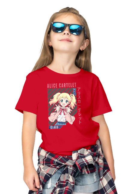 Children's t-shirt with prints Kiniro Mosaic Alice Cartelet. Alice, alice cartelet, anime, gold mosaic, kiniro mosaic, kinmoza, manga. 2070702