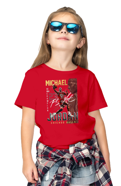 Футболка дитяча з принтом "Майкл Джордан". Баскетбол, джордан, майкл джордан, нба, нба майкл джордан. CustomPrint.market