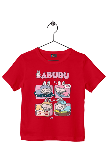 Футболка дитяча з принтом "Сон Labubu". Labubu, weird cute, іграшки, лабубу. 2070702