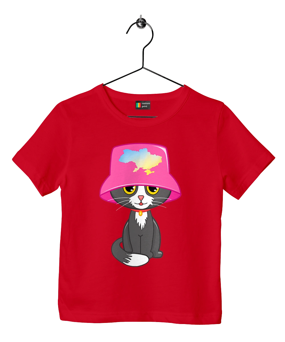 Cat with a map of Ukraine