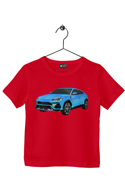 Футболка детская с принтом Ламборгини Урус. Автомобиль, ламборгини, ламборгини урус, урус. 2070702