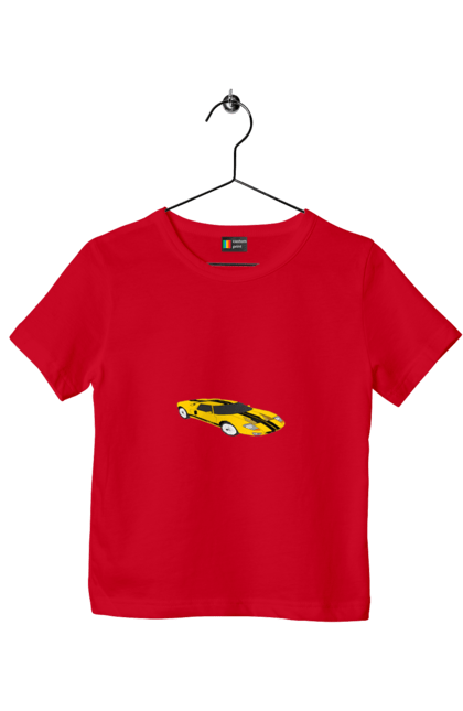 Children's t-shirt with prints Auto. Auto, house, race, speed, sports car. 2070702