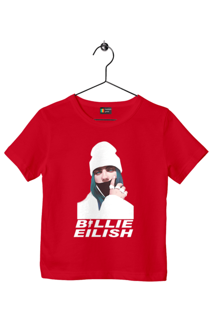 Футболка дитяча з принтом "Біллі Айліш". Біллі айліш, логотип біллі айліш, принт біллі айліш, співачка біллі айліш. 2070702