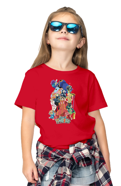 Children's t-shirt with prints One Piece Luffy. Anime, luffy, manga, monkey de luffy, one piece, pirates. 2070702