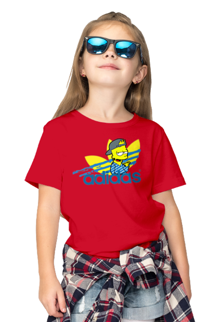 Children's t-shirt with prints Adidas Bart. Adidas, bart, cartoon, simpson. 2070702