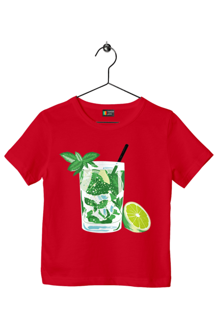 Футболка дитяча з принтом "Напій Мохіто І Лимон". Лимон, мохіто, напій. 2070702