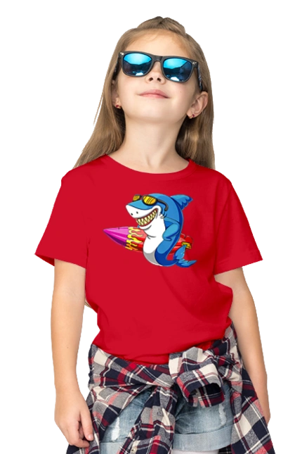 Shark With Glasses Surfing