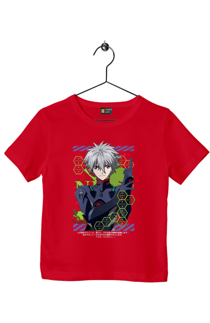 Children's t-shirt with prints Evangelion Kaworu. Anime, evangelion, eve, kaworu, kaworu nagisa, manga, neon genesis evangelion, nerve, tv series. 2070702