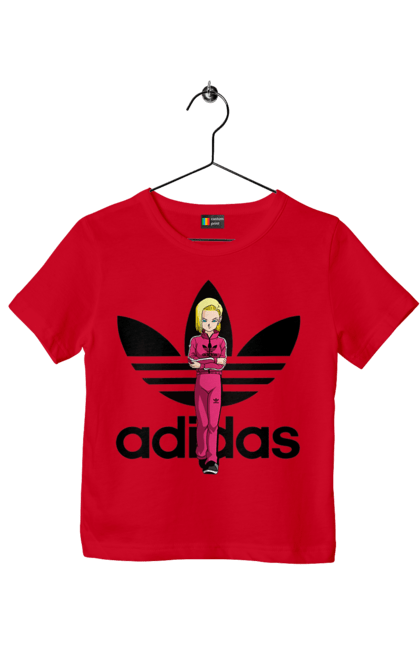 Футболка дитяча з принтом "Adidas Андроїд 18". Adidas, android 18, dragon ball, адідас, андроїд 18, аніме, вбивця, кіборг, манга, перли дракона. 2070702