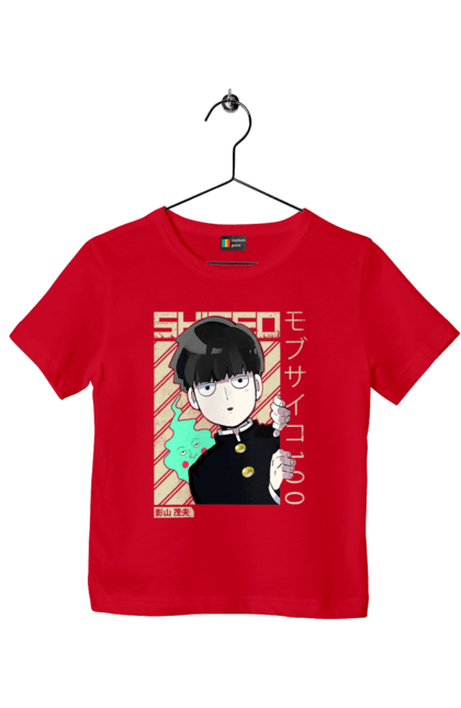 Футболка дитяча з принтом "Mob Psycho 100". Anime, manga, mob psycho 100, shigeo kageyama, аніме, манга, моб, моб-вар ят 100, сігео кагеяма, шіґео каґеяма. 2070702