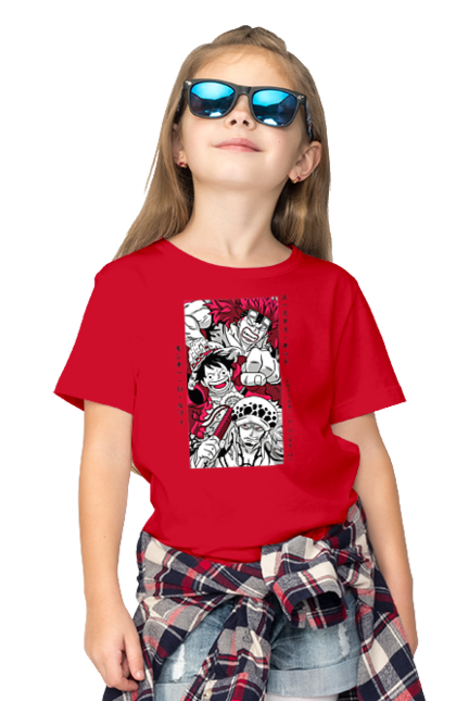 Children's t-shirt with prints One Piece Luffy. Anime, luffy, manga, monkey de luffy, one piece, pirates. 2070702