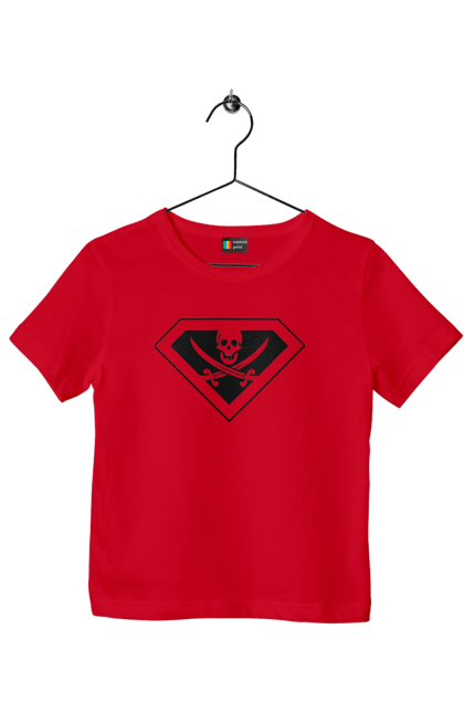 Children's t-shirt with prints Super pirate. Batman, cinema, comics, marvel, movies, superheroes, superman. 2070702