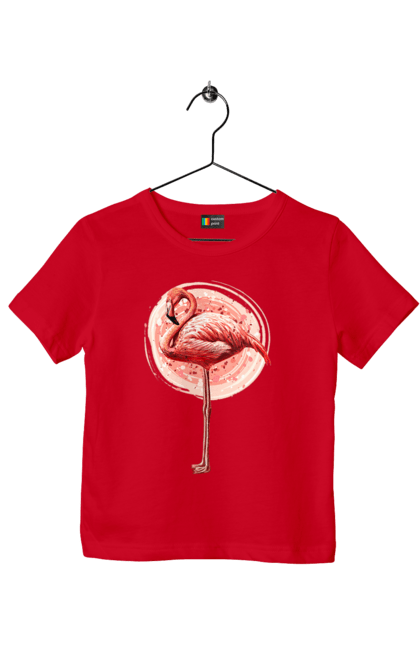 Children's t-shirt with prints Flamingo Art. Animal, flamingo, pink flamingo. 2070702