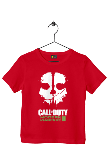 Футболка дитяча з принтом "Call of Duty Modern Warfare II". Call of duty, modern warfare, playstation, бої, бойовик, відеогра, гра, пригоди, спецоперації. Milkstore