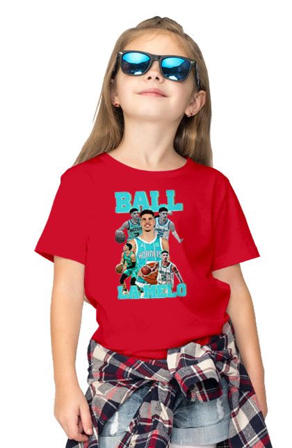 Футболка дитяча з принтом "Ла Мело Балл". Баскетбол, ла мело балл, нба. CustomPrint.market