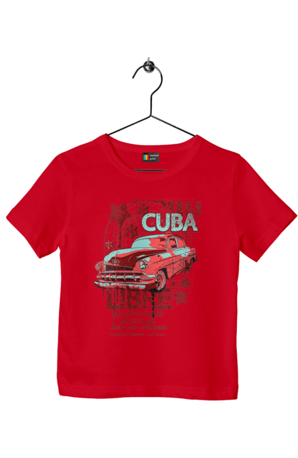 Футболка дитяча з принтом "Куба, Машина". Куба, машина, ретро. 2070702