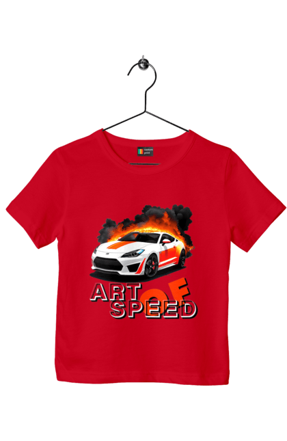 Children's t-shirt with prints Speed. Auto, automobile, car, race, speed. 2070702