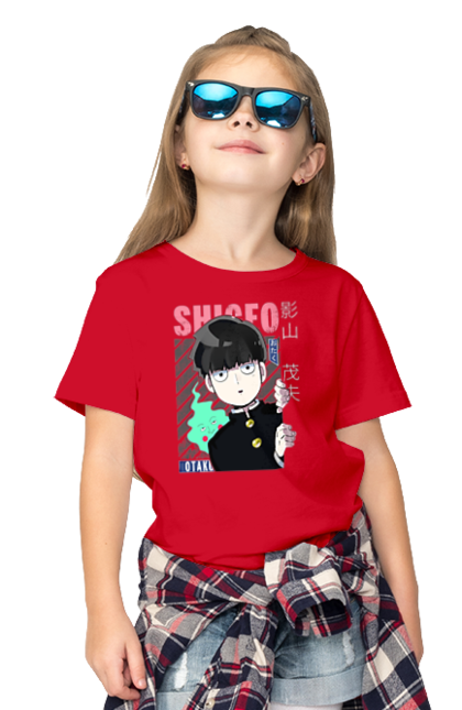 Children's t-shirt with prints Mob Psycho 100. Anime, manga, mob, mob psycho 100, shigeo kageyama. 2070702