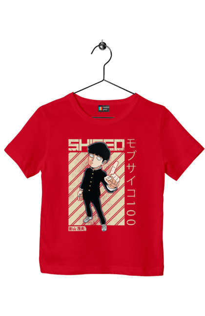 Children's t-shirt with prints Mob Psycho 100. Anime, manga, mob, mob psycho 100, shigeo kageyama. 2070702