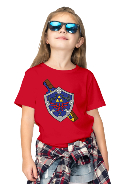 Children's t-shirt with prints The Legend of Zelda. Action movie, adventure, arcade, game, legend of zelda, nintendo, quest, shigeru miyamoto, video game, zelda. 2070702