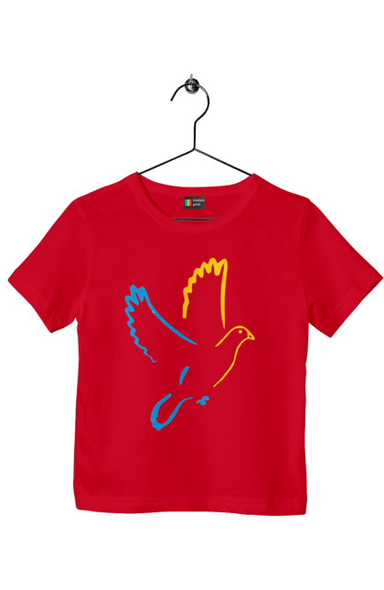 Футболка дитяча з принтом "Голуб миру". Голуб миру, мир, перемога україни, україна. 2070702