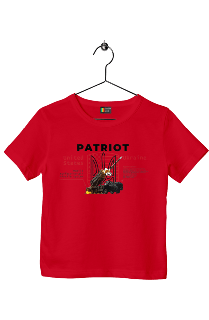 Футболка дитяча з принтом "Patriot". Caesar, himars, patriot, залужний, зброя. 2070702