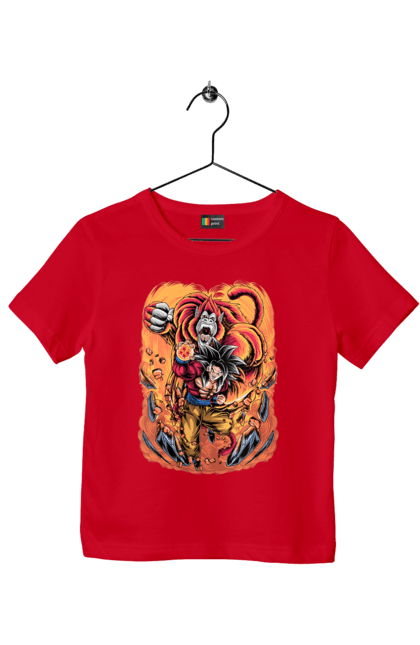 Children's t-shirt with prints Dragon Ball Son Goku. Anime, dragon ball, goku, manga, son goku, tv series. 2070702