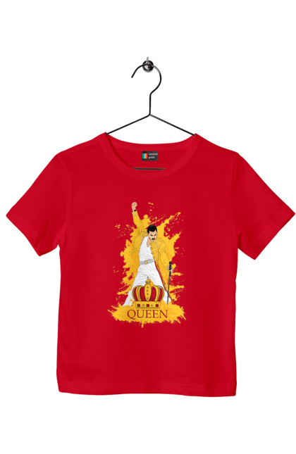 Children's t-shirt with prints Freddie Mercury. Freddie mercury, lettering, music, queen, rock, rock band. 2070702